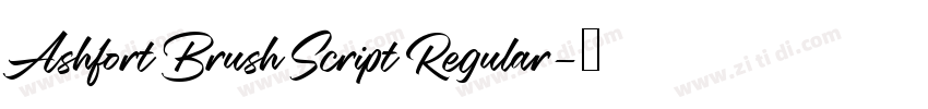 Ashfort Brush Script Regular字体转换